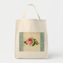 Viktorianische Rose und Damast Tasche