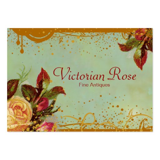 Viktorianische Rosen-elegante Geschäfts-Karten Visitenkarten