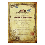 Viktorianische Steampunk Hochzeit Einladung