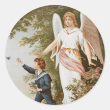 Viktorianische Wächter-Engels-Aufkleber