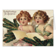 Viktorianische Weihnachtsengels-Karte
