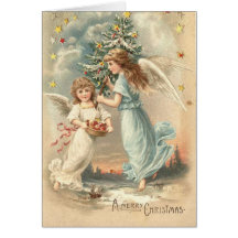 Viktorianische Weihnachtsengels-Karte