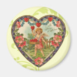 Viktorianischer Amor-Herz-Magnet Kühlschrankmagnet