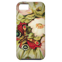 Viktorianisches Blumen- und Schmetterling iPhone 5 Schutzhüllen