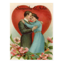 Viktorianisches Wedding Save the Date Postkarte