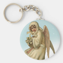 Viktorianisches Weihnachtsengels-Mädchen Schlüsselbänder