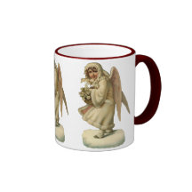 Viktorianisches Weihnachtsengels-Mädchen Kaffee Haferl