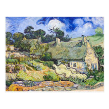 Vincent van Gogh - Hütten mit Thatched Dächern Postkarte