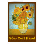 Vincent van Gogh - Vase mit 12 Sonnenblumen custom Grußkarte