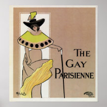 Vintag die homosexuelle Parisienne viktorianische  Plakatdruck