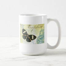 Vintag erforschen Sie Butterly… Becher Kaffeehaferl