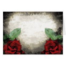 Vintag-Inspirierte gotische Rosen-Karte