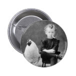 Vintag - Junge, der mit Huhn raucht Button