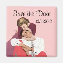 Vintag Save the Date! Kühlschrankmagnet