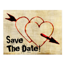 Vintag Save the Date! Postkarten