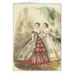 Vintage 1860s Frauen Karten