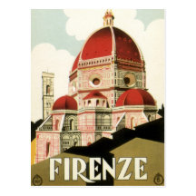 Vintage Adressenänderung Kathedrale Florenz Italie Postkarte