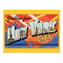 Vintage Adressenänderung, New York City NYC Postkarten