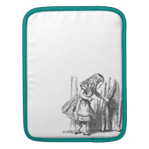 Vintage Alice im Wunderland, die nach der Tür such iPad Sleeves