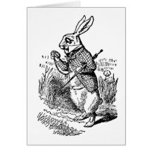 Vintage Alice im Wunderland die weiße Kaninchen-Uh Karte