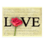 Vintage altmodische Liebe Postkarte