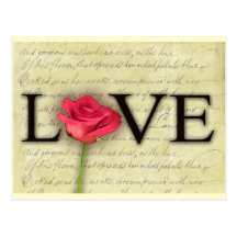 Vintage altmodische Liebe Postkarte