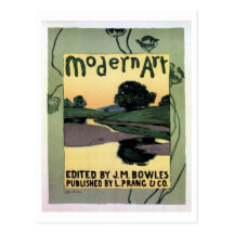 Vintage amerikanische Kunst nouveau Ausstellung Postkarten