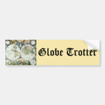 Vintage antike alte Weltkarte durch PieterGoos, 16 Auto Sticker