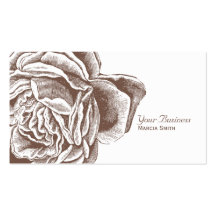 Vintage antike Girly Taupe Rosen-Geschäfts-Karte Visitenkarten Vorlagen