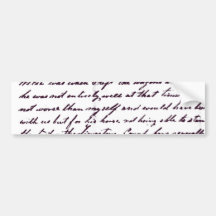 Vintage antike Handschrift Autoaufkleber