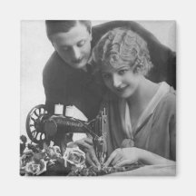 Vintage antike romantische Paar-Karten, Geschenke Magnete