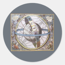 Vintage Astronomie, himmlischer TierkreisPlanisphe Sticker