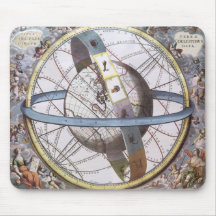 Vintage Astronomie, himmlischer TierkreisPlanisphe Mousepads
