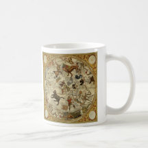 Vintage Astronomie, himmlisches Stern-Diagramm, Hi Tasse