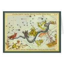 Vintage Astronomie, Hydra-Schlangen-Konstellations Grußkarte