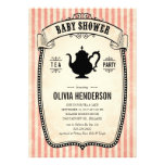Vintage Baby-Duschen-Tee-Party Einladungen