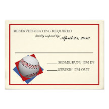 Vintage Baseball-Bar Mitzvah Antwort Ankündigungskarten