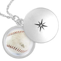 Vintage Baseball-oder Softball-Stiche Medaillon