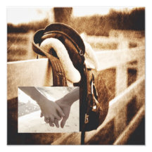 Vintage Bauernhofsattel-Western-Landhochzeit Kunstphoto