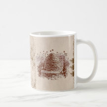 Vintage Bienenstock-Imkerei Kaffee Haferl
