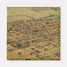 Vintage bildhafte Karte von Phoenix Arizona (1885) Magnete