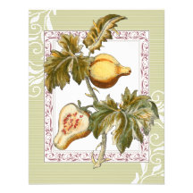 Vintage Birnen-Herbst-Ernte-formales Abendessen Individuelle Ankündigung