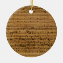 Vintage Blatt-Musik durch Johann Sebastian Bach Weihnachtsbaum Ornamente