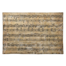 Vintage Blatt-Musik Tisch Set