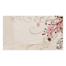 Vintage Blumen Visitenkarte
