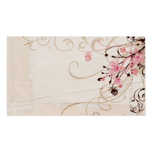 Vintage Blumen Visitenkarte