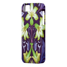 Vintage Blumenkunst lila iPhone 5 Etui