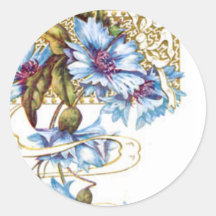 Vintage Blumenkunst Stickers