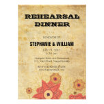 Vintage BlumenProben-Abendessen-Karte Einladungen