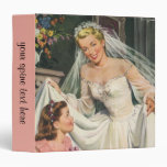 Vintage Braut mit Blumen-Mädchen an ihrem Hochzeit